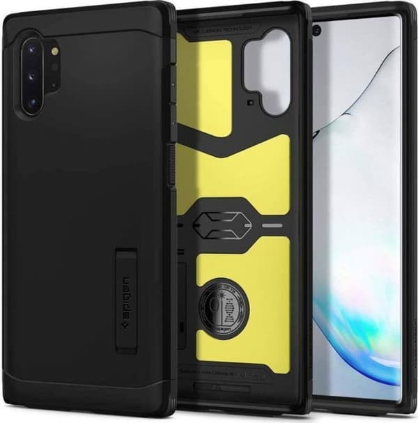 Coque telefon - bumper telefon Deko Spigen Spigen Tough Armor Case SAMSUNG GALAXY NOTE 10+ PLUS svart