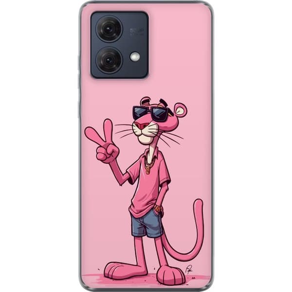 Motorola Moto G84 Genomskinligt Skal Pink Panter Peace