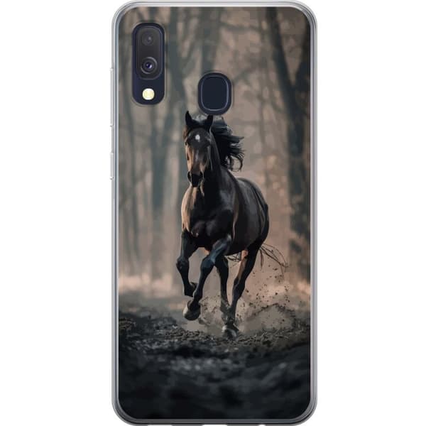 Samsung Galaxy A40 Läpinäkyvä kuori Juokseva hevonen