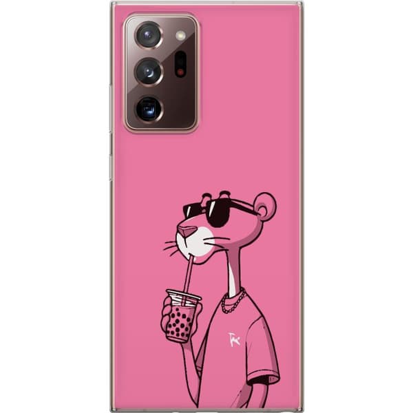 Samsung Galaxy Note20 Ultra Genomskinligt Skal Pink Panter Drink