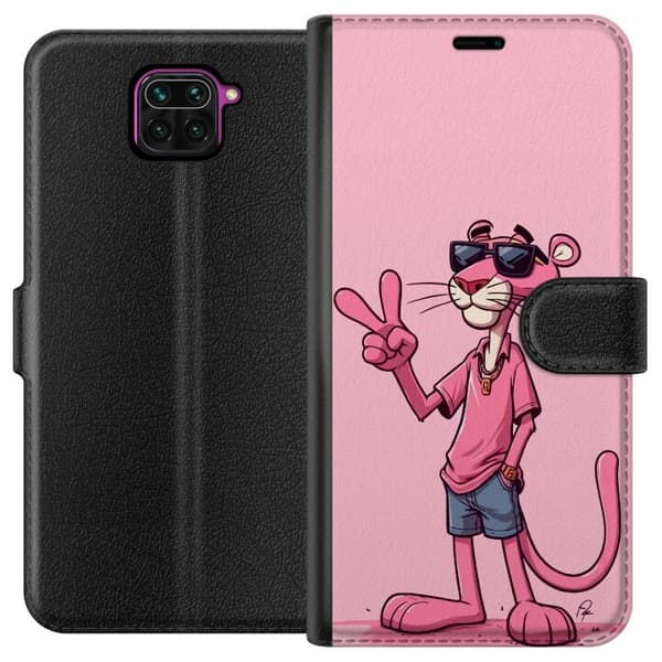 Xiaomi Redmi Note 9 Tegnebogsetui Pink Panter Peace