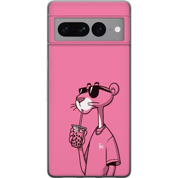 Google Pixel 7 Pro Gennemsigtig cover Pink Panther Drink