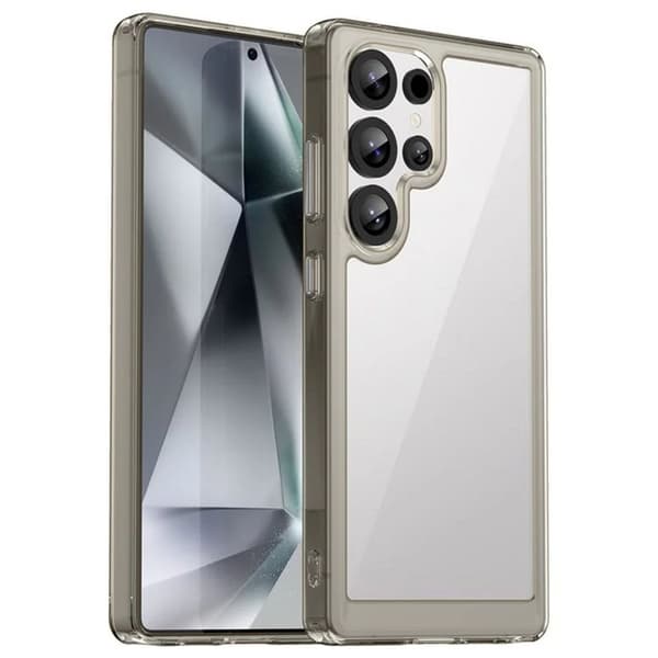Samsung Galaxy S25 Ultra Skal med genomskinlig baksida - Transparent Grå