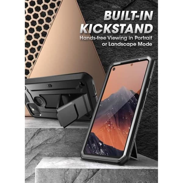 Coque Robuste - SUPCASE - Unicorn Beetle Pro - Integrerat Skärmskydd - Kompatibel med Google Pixel 4A 5G - Svart