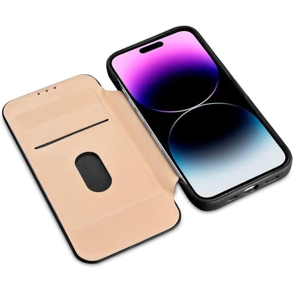 Skyddsfodral för Apple iPhone 14 Pro Max 6,7 - Trippelkamera med äkta läder på utsidan