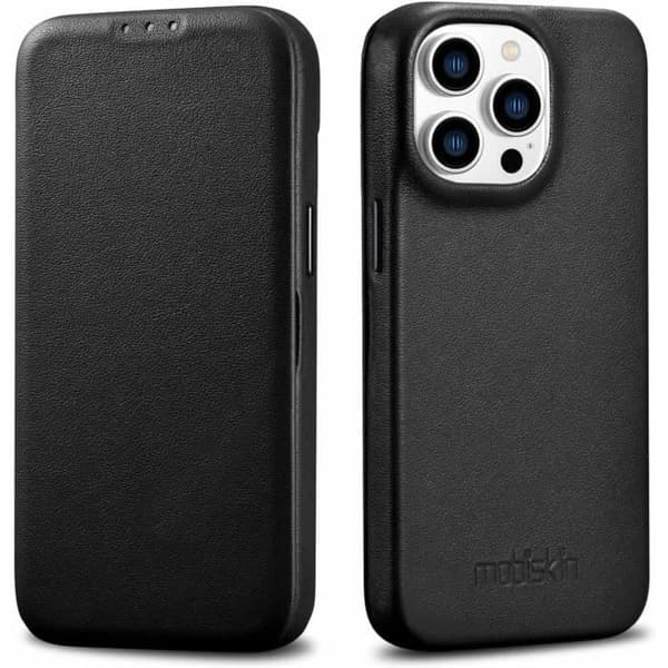 Skyddsfodral för Apple iPhone 14 Pro Max 6,7 - Trippelkamera med äkta läder på utsidan