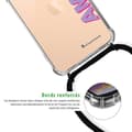 Miniatyrbild 4 av 4: Coque snöre iPhone 11 Pro svart snöre Design Kärlek lila och fuchsia La Coque Francaise