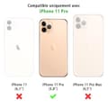 Miniatyrbild 2 av 4: Coque snöre iPhone 11 Pro svart snöre Design Kärlek lila och fuchsia La Coque Francaise
