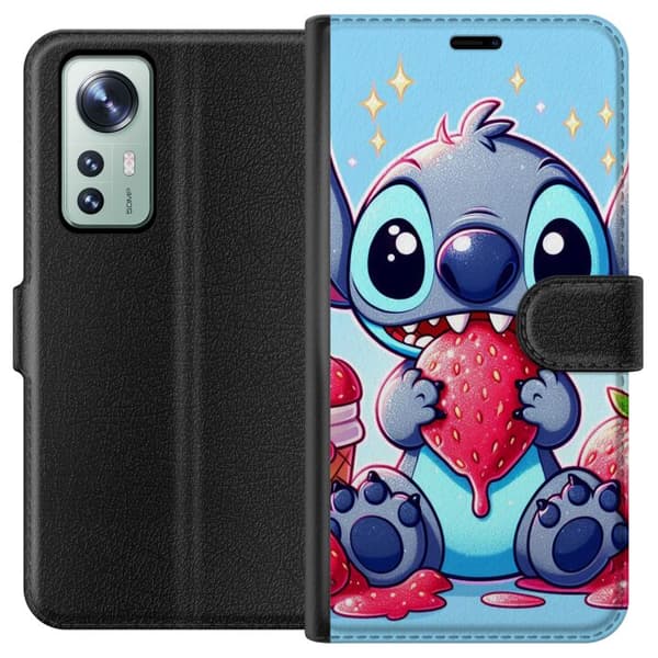 Xiaomi 12 Plånboksfodral Stitch jordgubbe