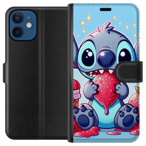 Apple iPhone 12  Tegnebogsetui  Stitch jordbær