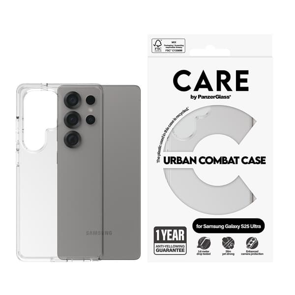 CARE by PanzerGlass Samsung Galaxy S25 Ultra Cover Urban Combat Transparent