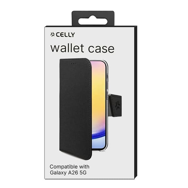 Celly Samsung Galaxy A26 Etui Wally Wallet Case Sort