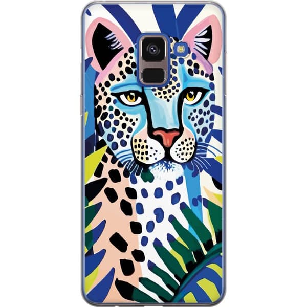 Samsung Galaxy A8 (2018) Gjennomsiktig deksel Levende Leopard