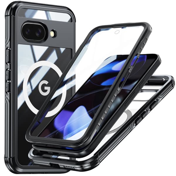 INF Magnetiskt skal till Google Pixel 9A med baksida i härdat glas 9H