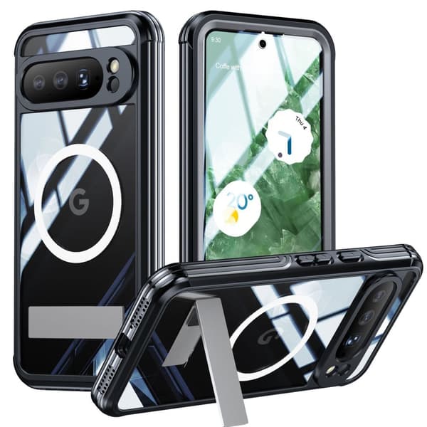 INF Magnetiskt skal till Google Pixel 9A med baksida i härdat glas 9H