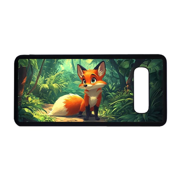 Sød Tegnefilm Ræv Samsung Galaxy S10+ Mobiltelefon Dække