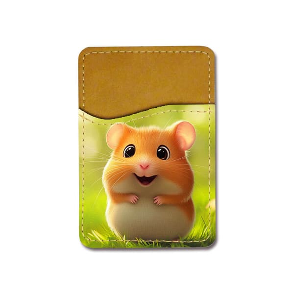 Söt Tecknad Hamster Universell Självhäftande Mobil korthållare