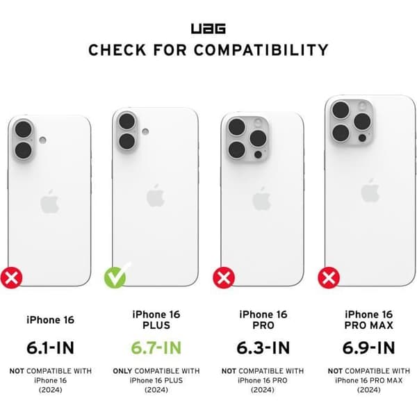 Coque Urban Armor Gear Civilian MS-fodral kompatibel med Apple iPhone 16 Plus