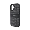 Miniatyrbild 4 av 4: Coque för iPhone 16 Edition Repeat Pattern Tonal Stripe med Metalliskt Logo DKNY Svart