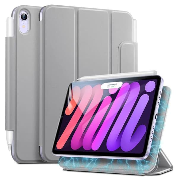 Coque för iPad mini 6 (2021) / iPad mini 7 (2024) - ESR Rebound Magnetisk - Grå Silver