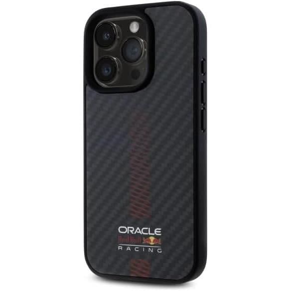 Skyddsfodral för iPhone 15 Pro Max 6,7 Svart Strömbar i kolfiber kompatibel med MagSafe