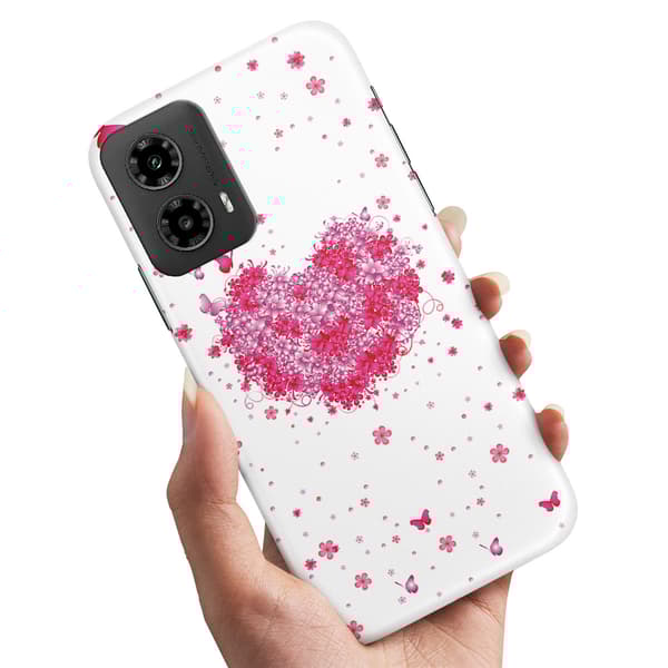 Motorola Moto G34 5G - Skal/Mobilskal Blomhjärta