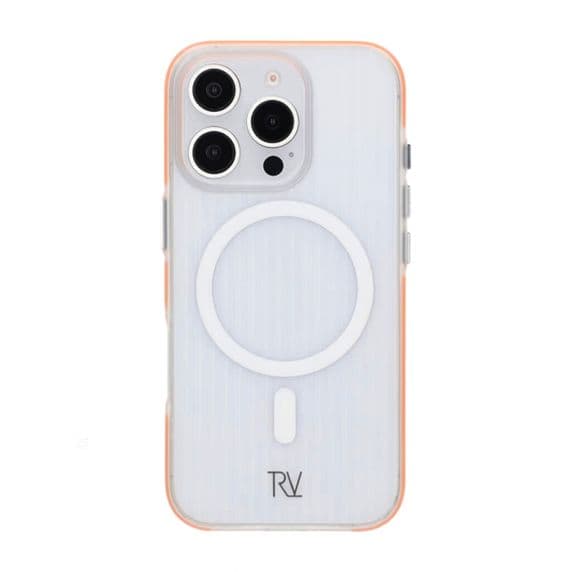 Rvelon Anti-halk korrugerat magnetiskt skyddsfodral För iPhone 16 Pro Max Orange