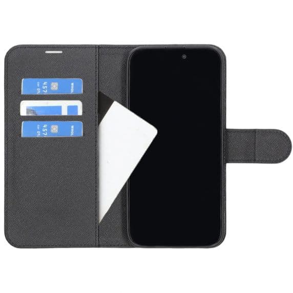 iPhone 16 Pro Max Plånboksfodral med Stativ – Svart