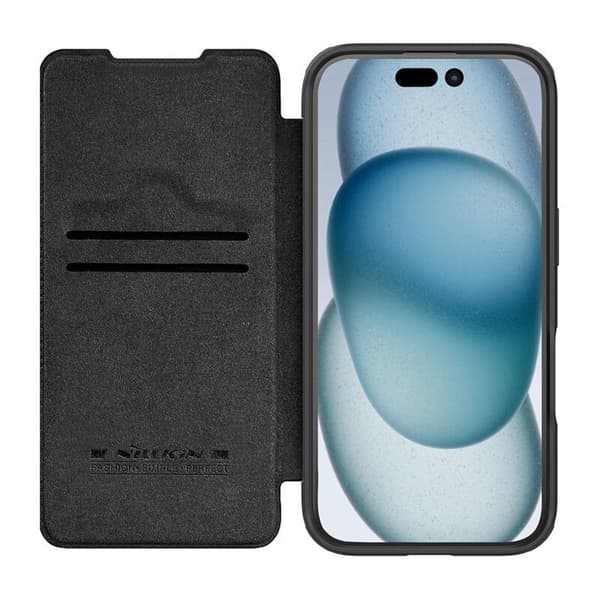 Etui Nillkin Qin Prop Leather iPhone 16 (tsaari)