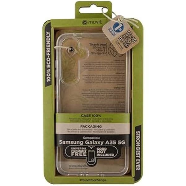 Coque - MUVIT - Samsung Galaxy A35 5G - 100% återvunnen - Mjuk - Transparent