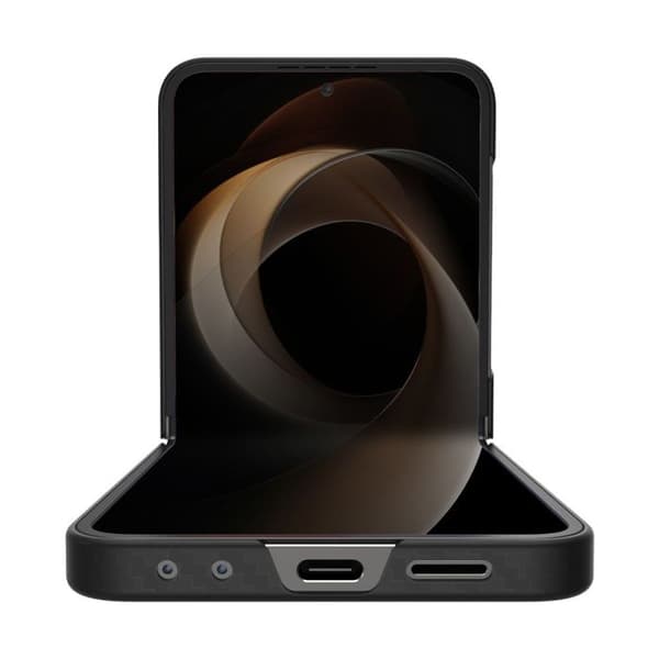 Skyddsskal - SPIGEN - Galaxy Z Flip6 - Svart Aramid - Semi-rigid - Elegant