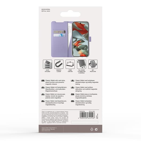 Vivanco Google Pixel 9a Kotelo Classic Wallet Laventeli
