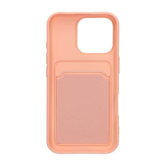 Silicone Case with Card Holder iPhone 16 Pro Max – Pink