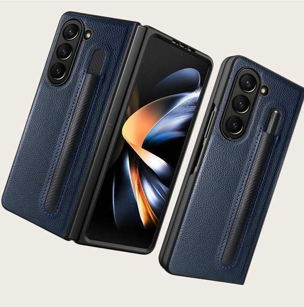 INF Samsung Galaxy Z Fold -puhelinkotelo litsikuviolla ja kynätelineellä Model 3
