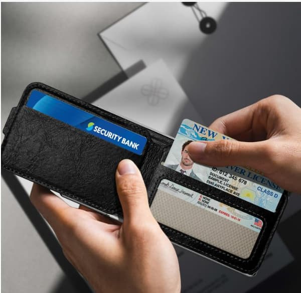 INF Samsung Galaxy Z Fold magnetetui med kortholder, RFID-blokerende pungetui Model 3