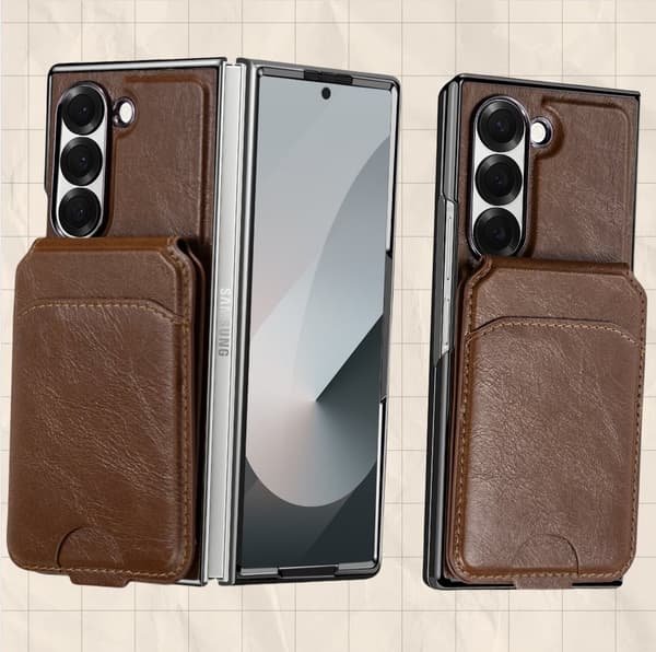INF Samsung Galaxy Z Fold magnetiskt fodral med korthållare, RFID-blockerande plånboksfodral Model 3