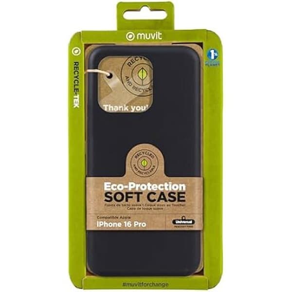 Coque - MUVIT - iPhone 16 Pro - Återvunnen - Mjuk - Låg vikt