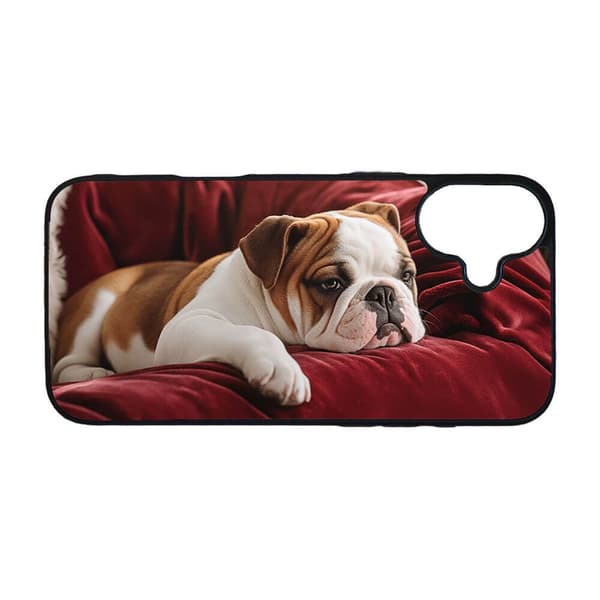Hund Engelsk Bulldog iPhone 16 Mobiltelefon Dække