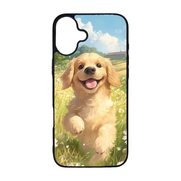 Tegnefilm Golden Retriever Hund iPhone 16 Plus Mobiltelefon Dække