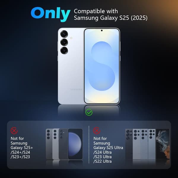 Premium Samsung S25 Kamerabeskytter