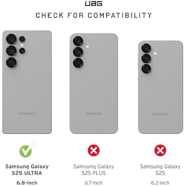 URBAN ARMOR GEAR Essential Armor MS Skal Samsung Galaxy S25 Ultra Coque ("Designad för Samsung" certifierad, Trådlös laddning /