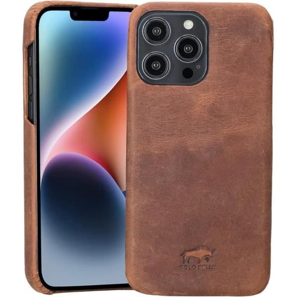 Läderfodral Solo Pelle Princeton för iPhone 14 Pro Max 6,7'' Vintage brun