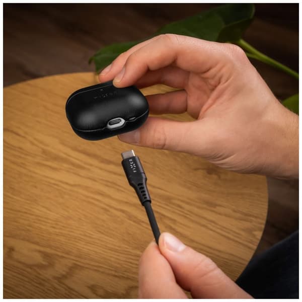 Fixed AirPods 4 Skal PodsLeather Svart