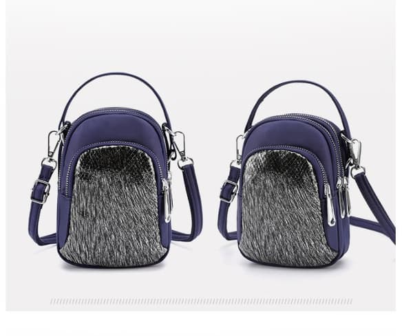 INF Ny Vertikal Crossbody Veske med Paljetter til Telefon