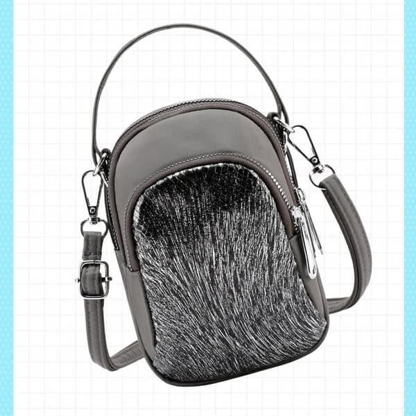 INF Ny Vertikal Crossbody Veske med Paljetter til Telefon