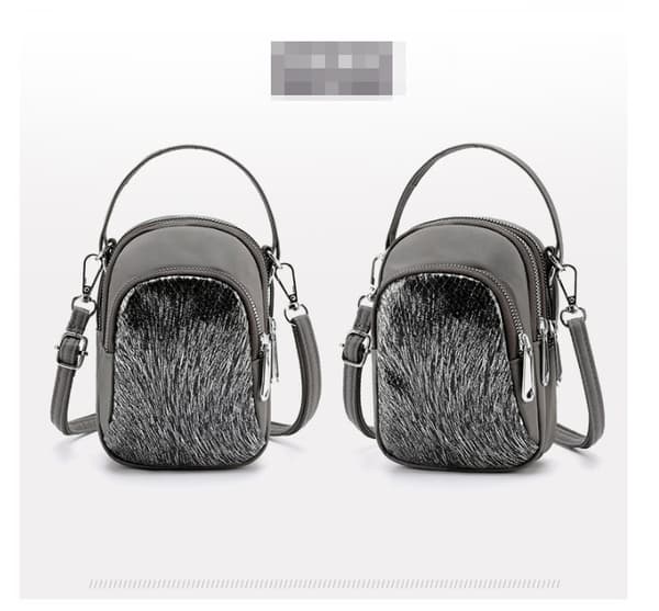 INF Ny Vertikal Crossbody Veske med Paljetter til Telefon
