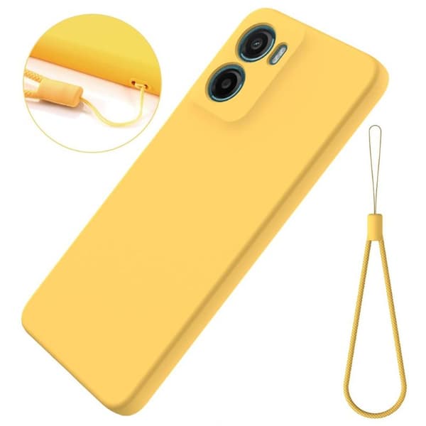 Liquid silikone cover Motorola Moto E15 - Gul