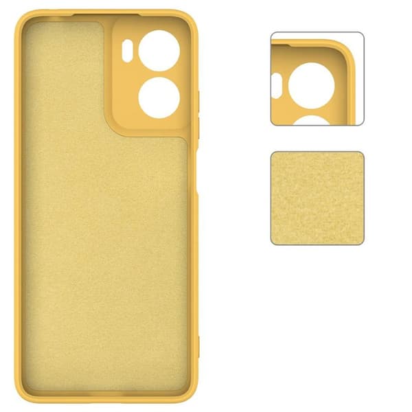 Liquid silikone cover Motorola Moto E15 - Gul