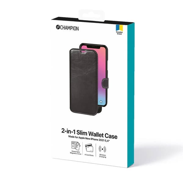 Slim Wallet Case 2i1 Apple iPhone 13 Mini - Sort
