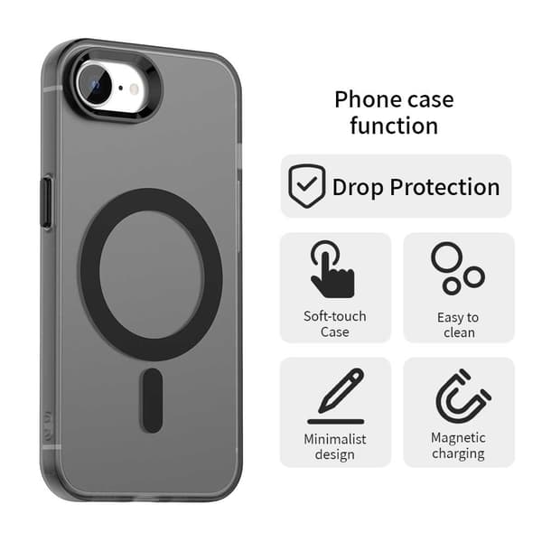 SKALO iPhone 16e Candy Series Hybrid Cover - Sort